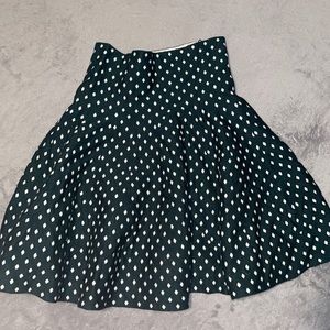 Green/ white Polka Dot Skirt